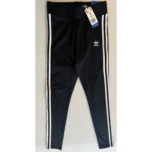 adidas FM3287 Women's Sz Small Adicolor 3 Stripe Tights Black